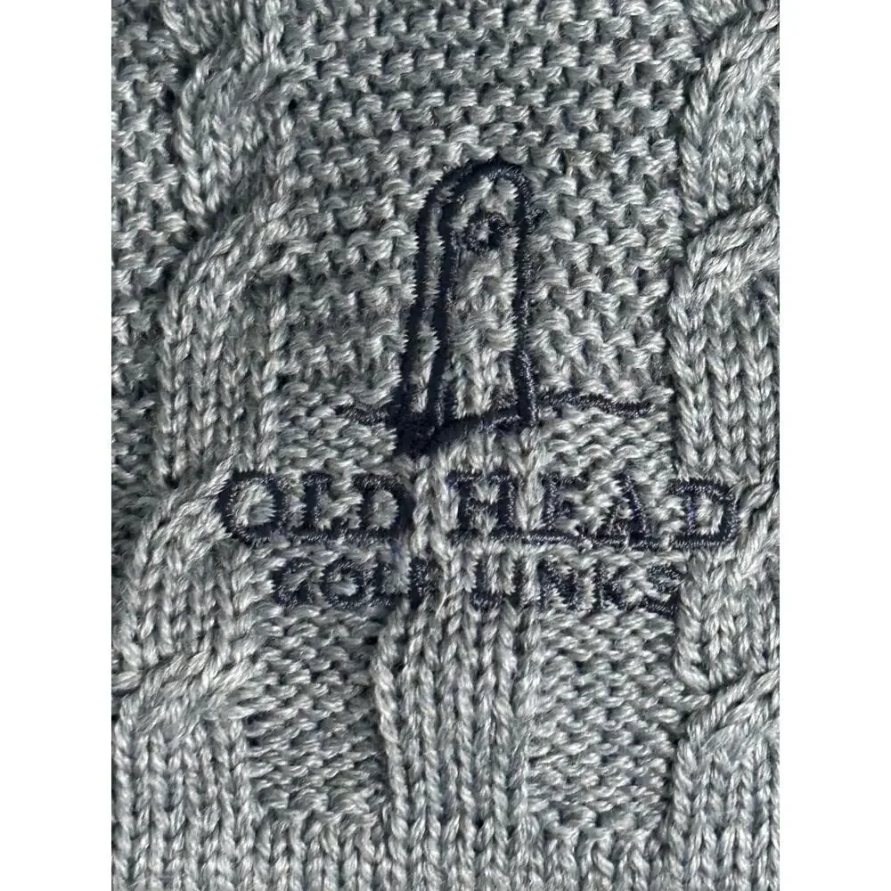 Kama Beanie Bobble Gray NWT - Old Head Golf Links Ireland Logo Fine Merino Wool